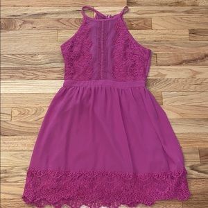 Francesca’s pink dress